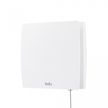 Вентилятор вытяжной BALLU BAF-SL 100 VP с обратным клапаном и тяговым выключателем